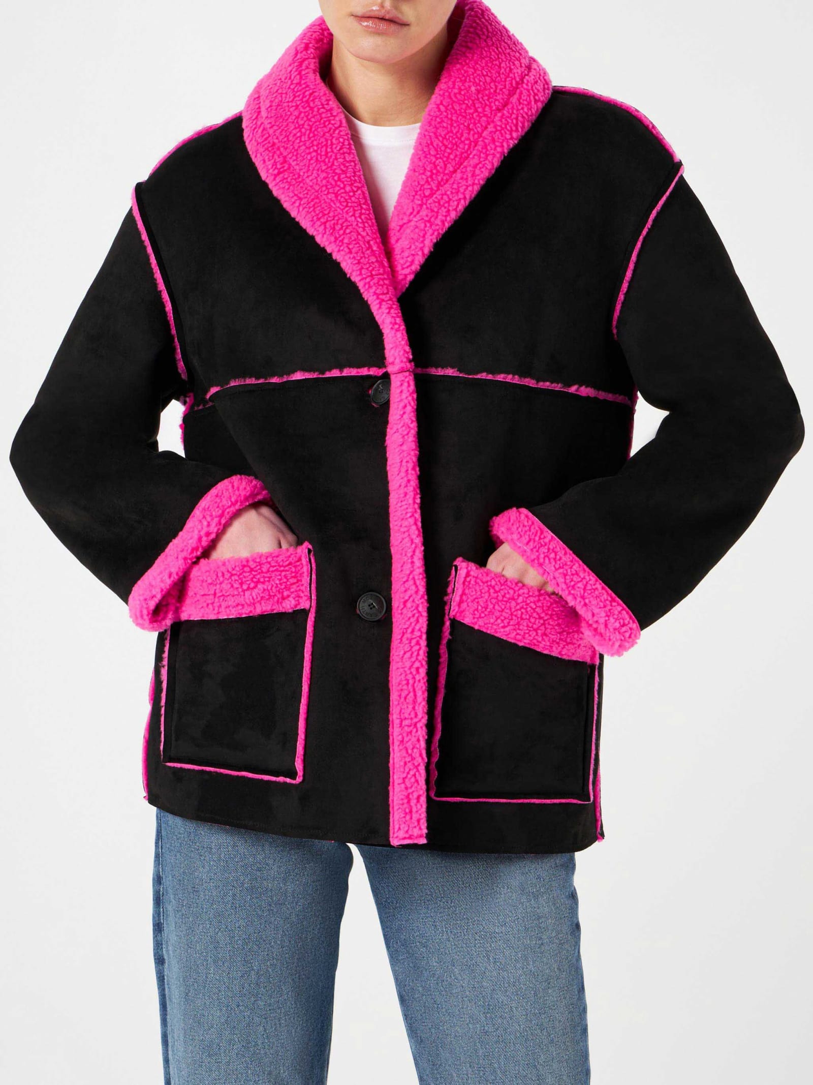 MC2 Saint Barth Woman Reversible Shearling Jacket