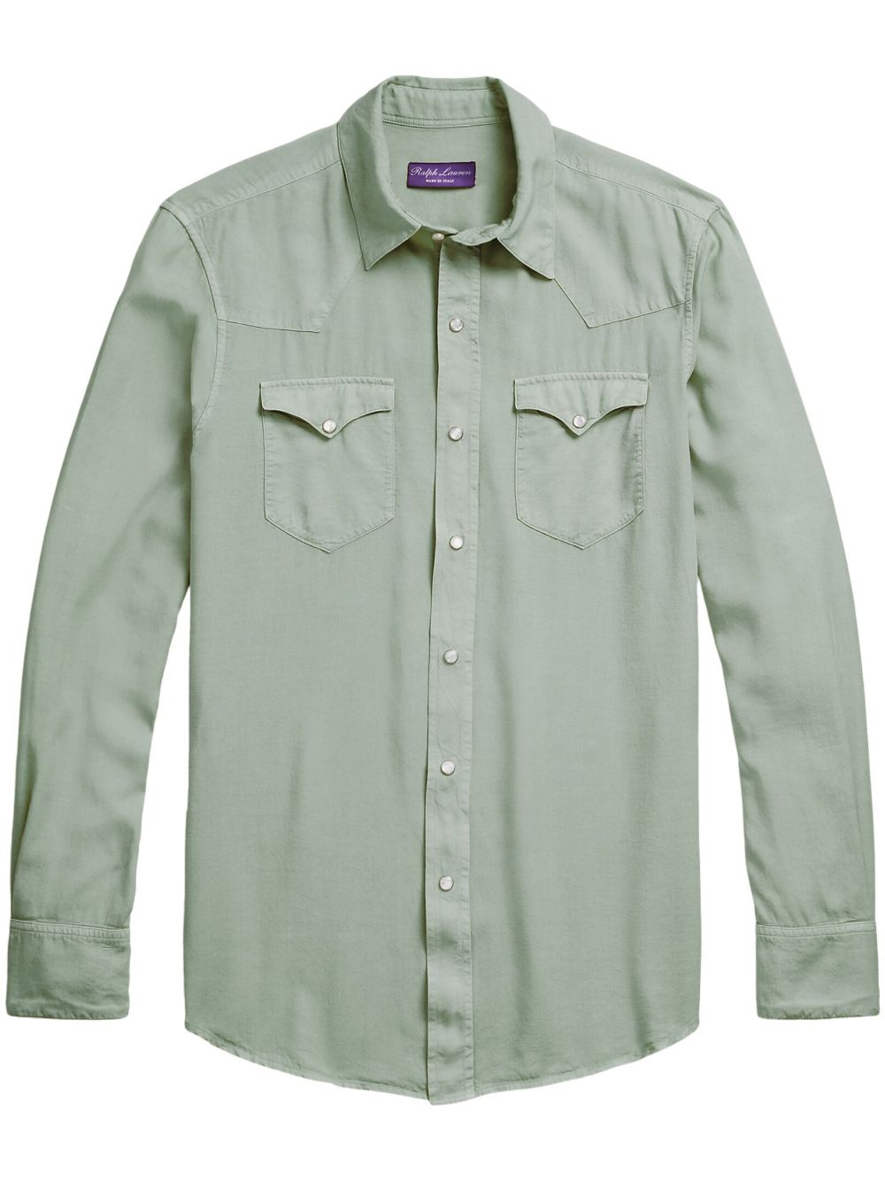 Ralph Lauren Purple Label 莱赛尔纤维长袖衬衫 - 绿色