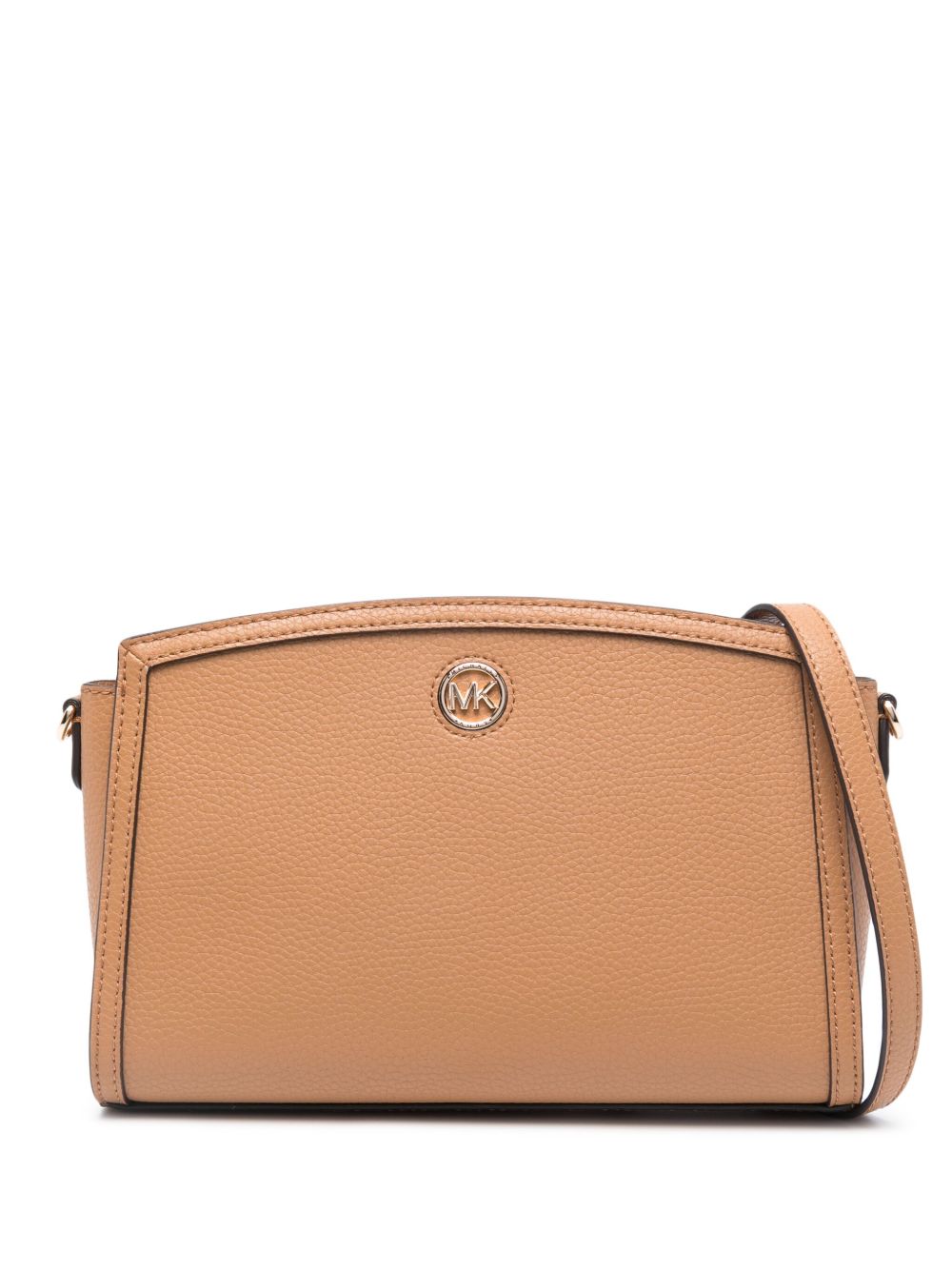 Michael Michael Kors Chantal 皮质大号斜挎包 - 褐色