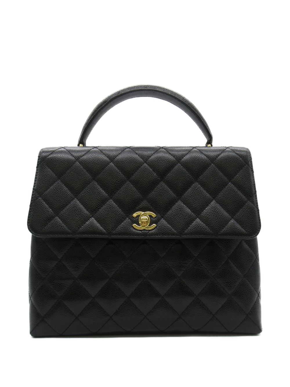 CHANEL Pre-Owned CC 旋扣手提包（2002-2003年典藏款） - 黑色