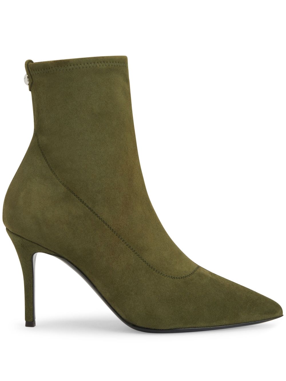 Giuseppe Zanotti Mirea 绒面皮高跟及踝靴 - 绿色