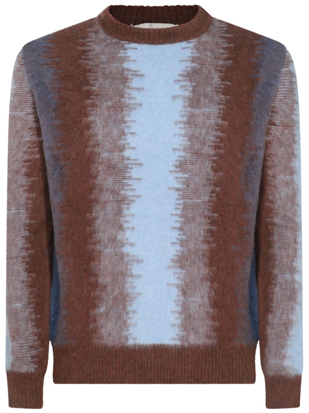 Piacenza Cashmere 条纹毛衣 - 褐色