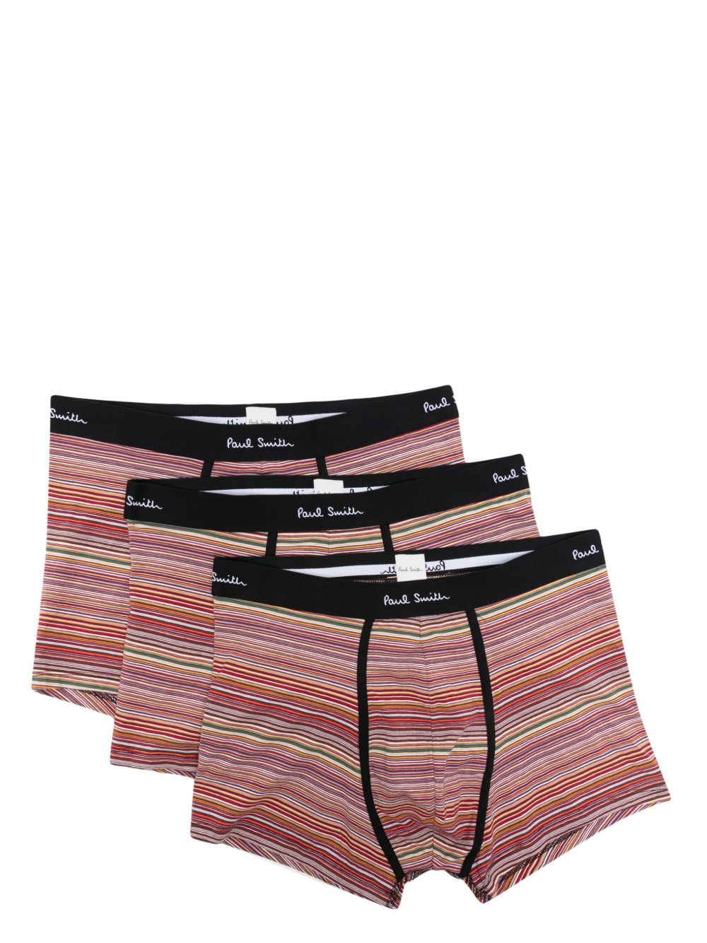 Paul Smith Signature Stripe 拼接四角裤套装 - 黑色