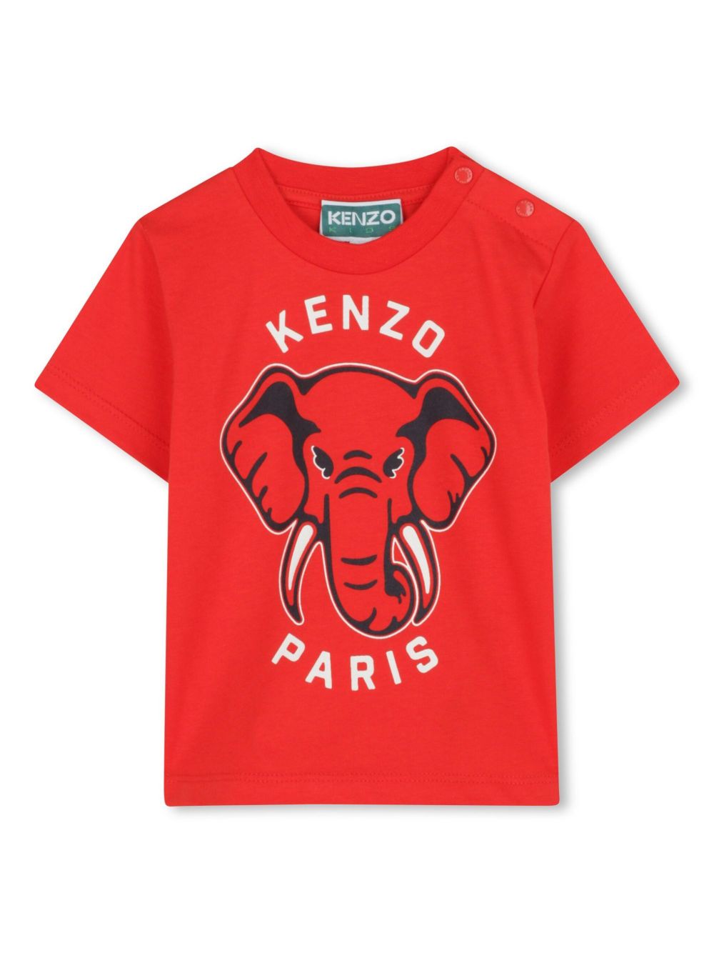 Kenzo Kids 图案印花T恤 - 红色