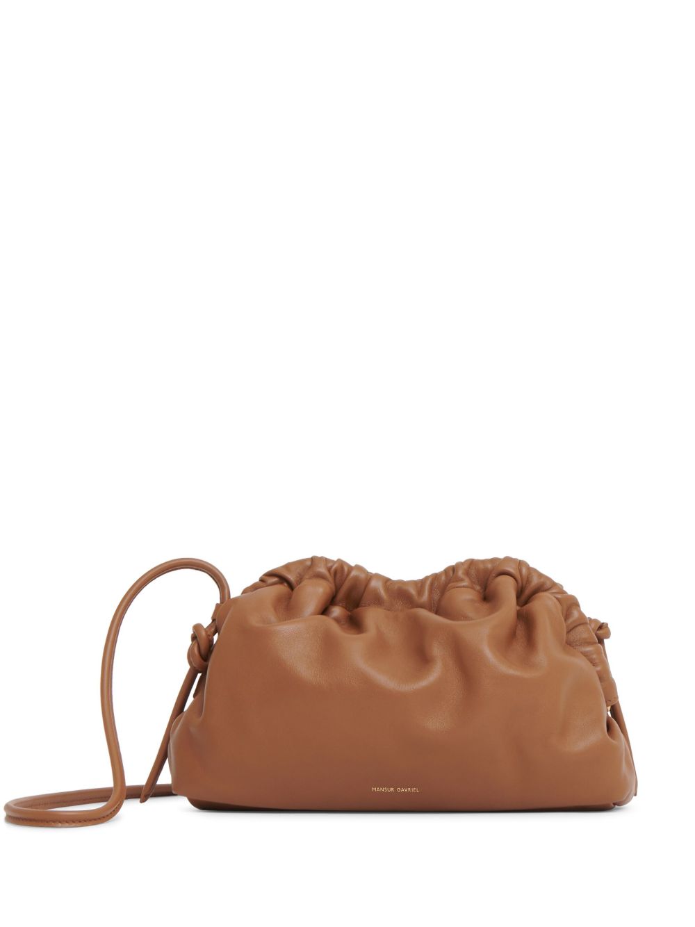 Mansur Gavriel Mini Cloud 皮质手拿包 - 褐色