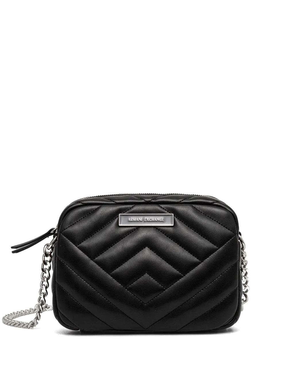 Armani Exchange 绗缝斜挎包 - 黑色