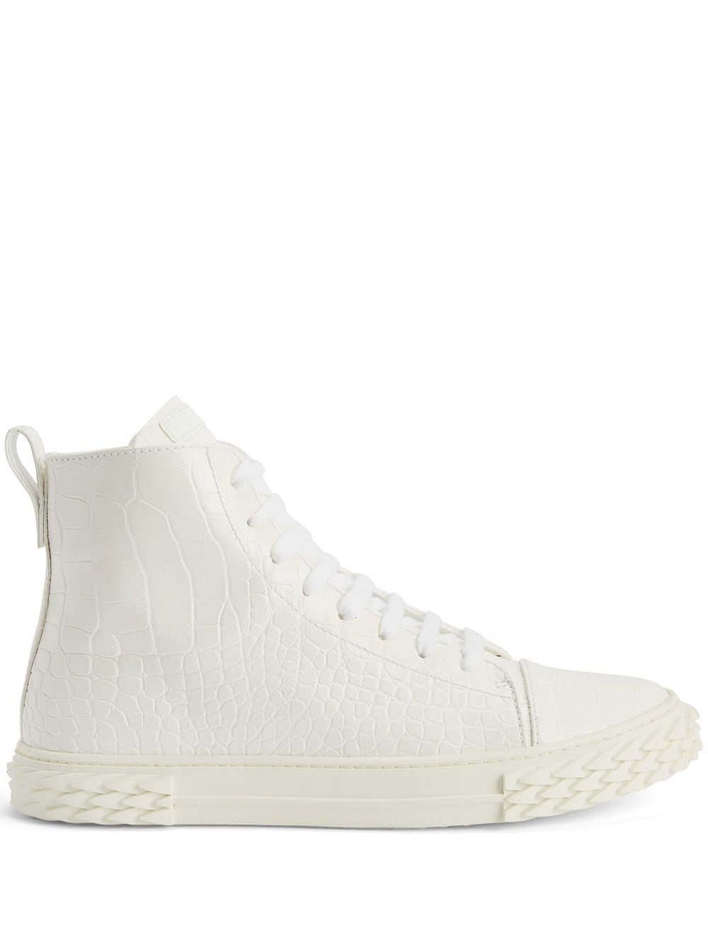 Giuseppe Zanotti Ecoblabber 仿鳄鱼纹高帮运动鞋 - 白色