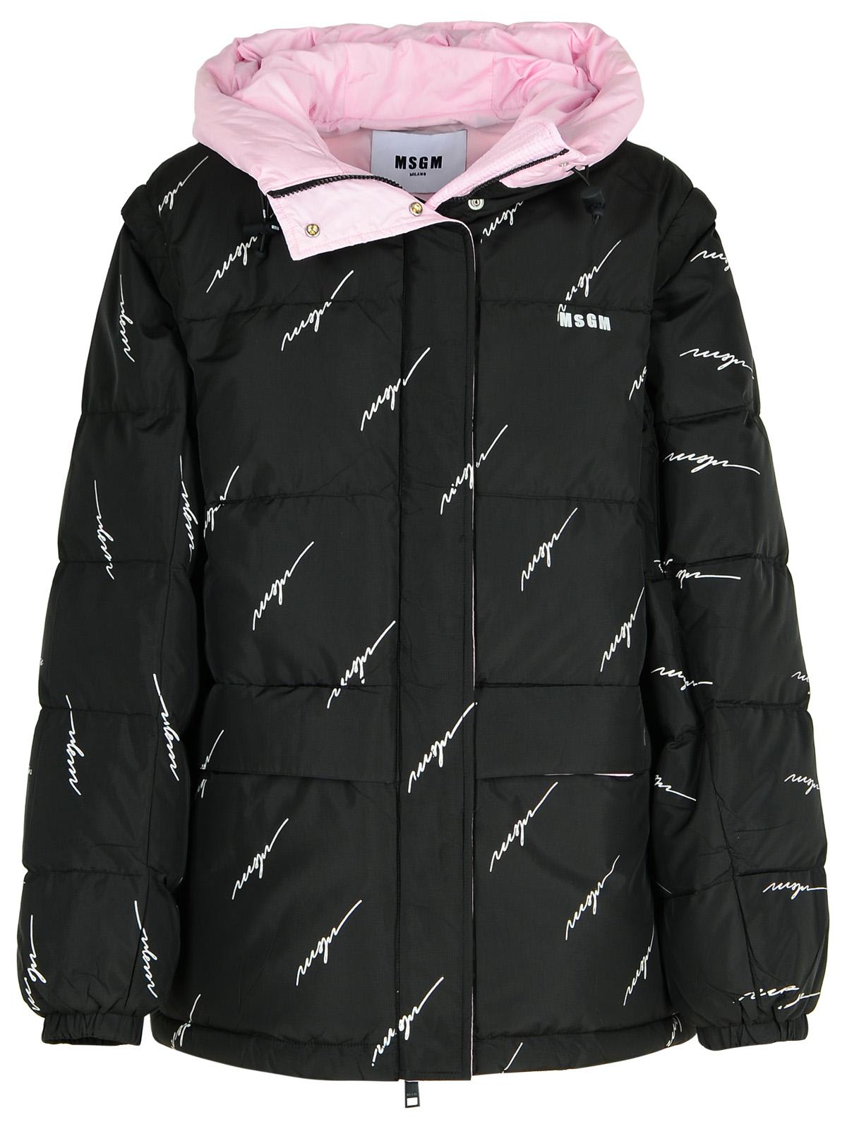 MSGM 黑色聚酯纤维羽绒服