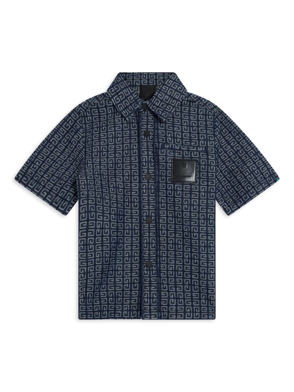 Givenchy Kids 4G 牛仔衬衫 - 蓝色