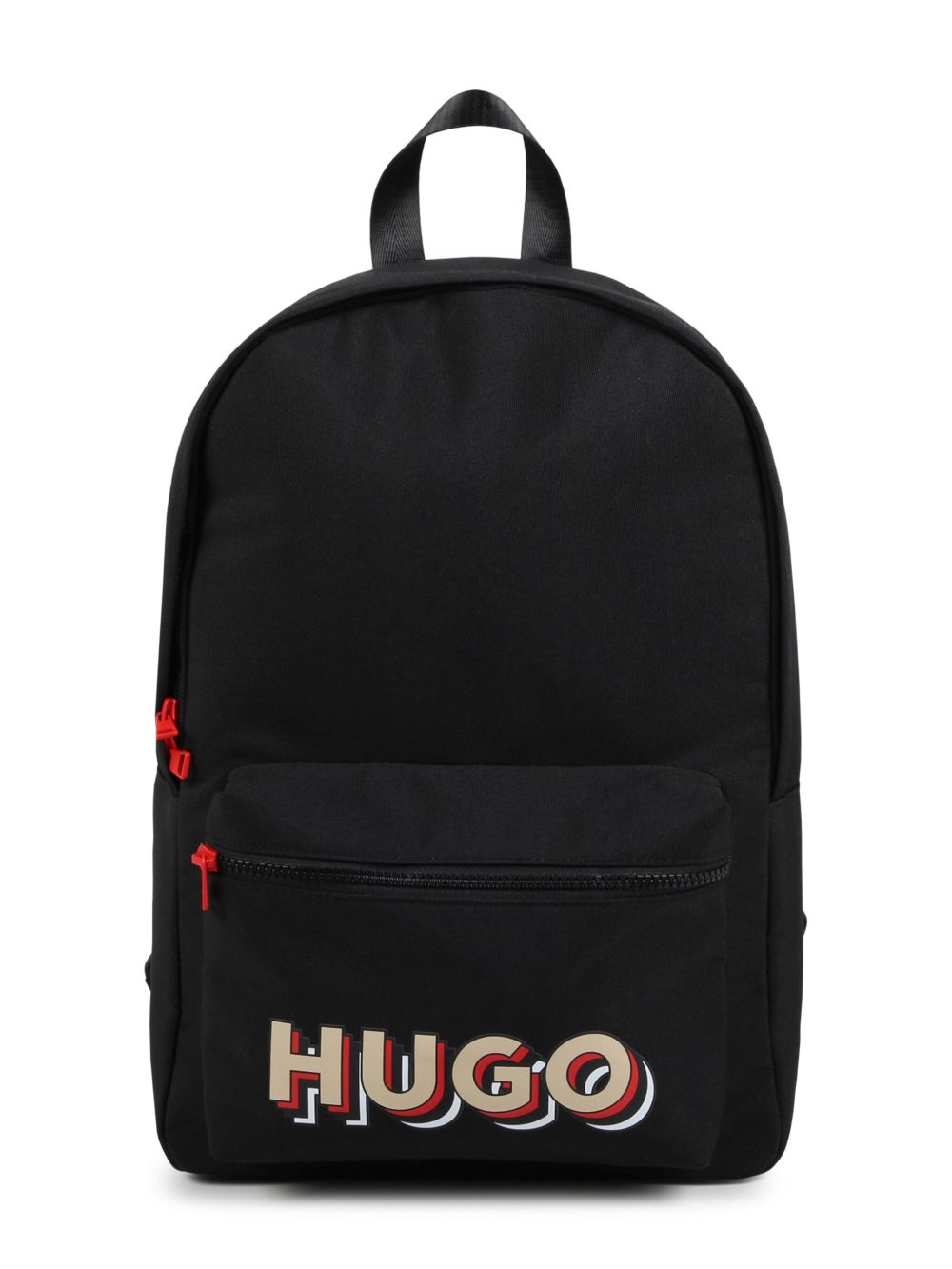 HUGO KIDS logo印花双肩包 - 黑色