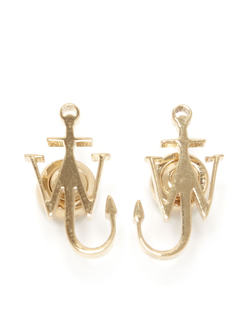 JW Anderson Anchor 抛光设计耳环 - 金色