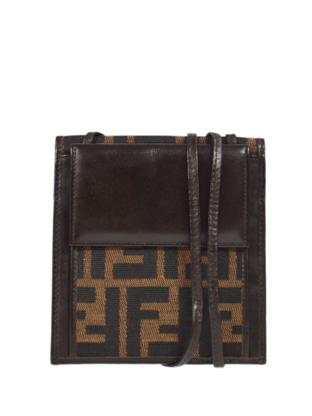 Fendi Pre-Owned Zucca 钱包（1990-2000年代典藏款） - 褐色
