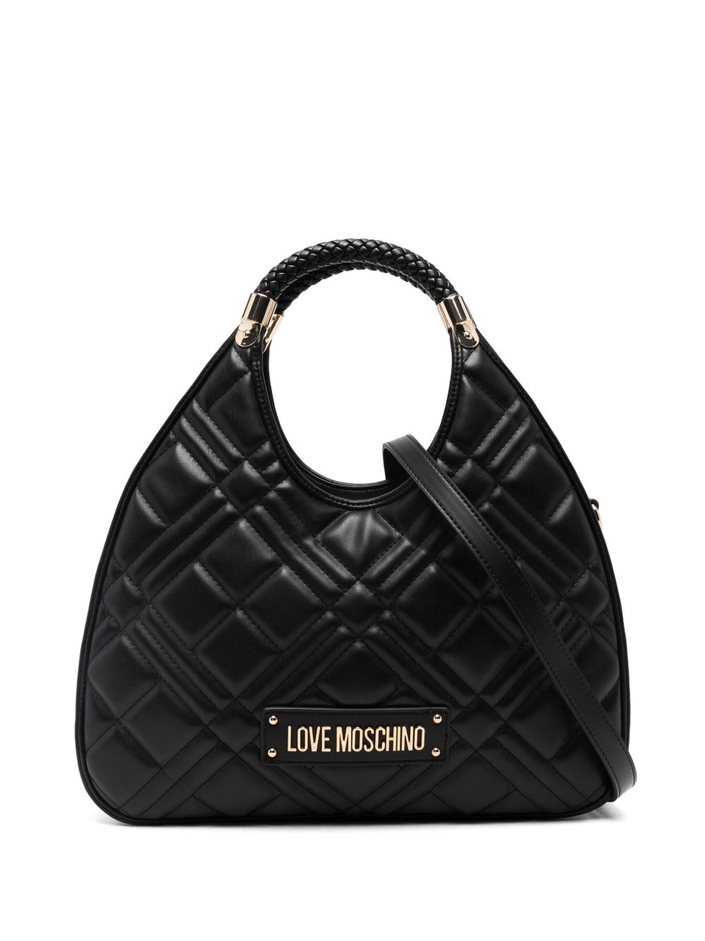 Love Moschino logo字母托特包 - 黑色