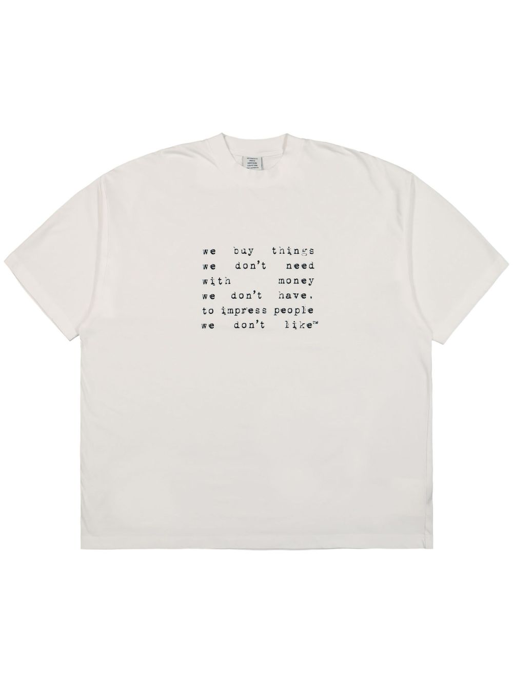 VETEMENTS We Buy Things T恤 - 白色