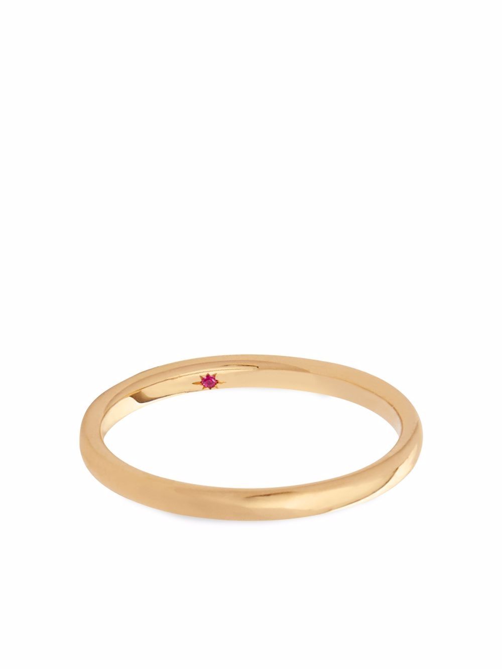 Annoushka 18K黄金红宝石结婚指环（2毫米） - 金色