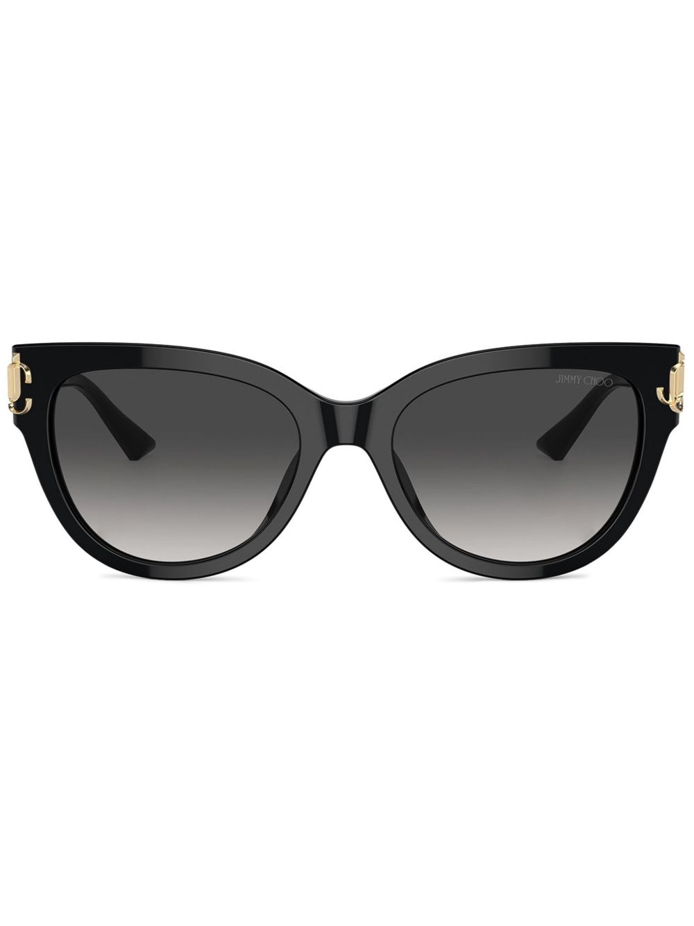 Jimmy Choo Eyewear logo标牌太阳眼镜 - 黑色