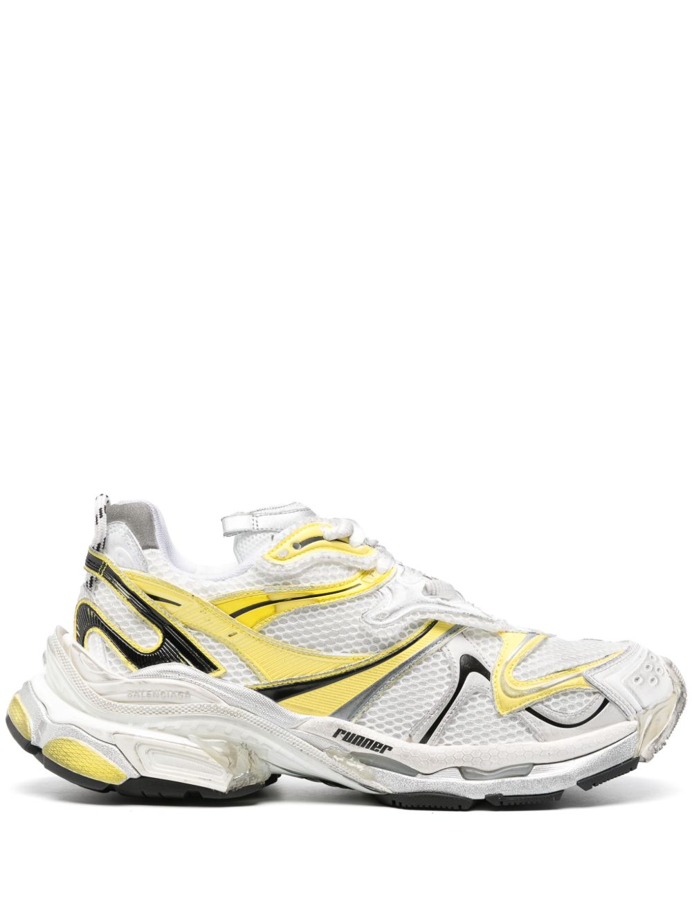 Balenciaga Runner 2.0 拼接运动鞋 - 白色