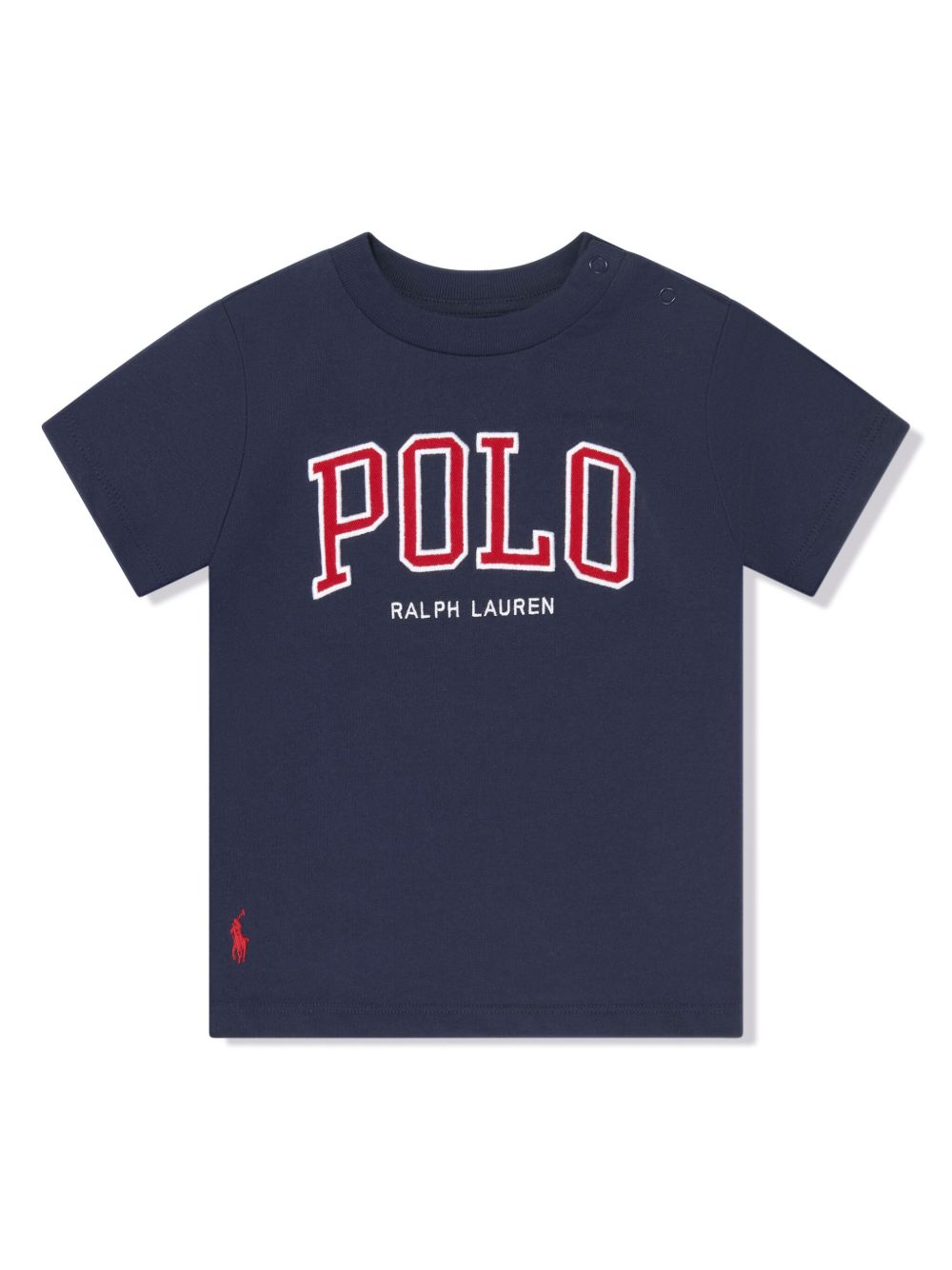 POLO RALPH LAUREN KIDS 标贴棉T恤 - 蓝色