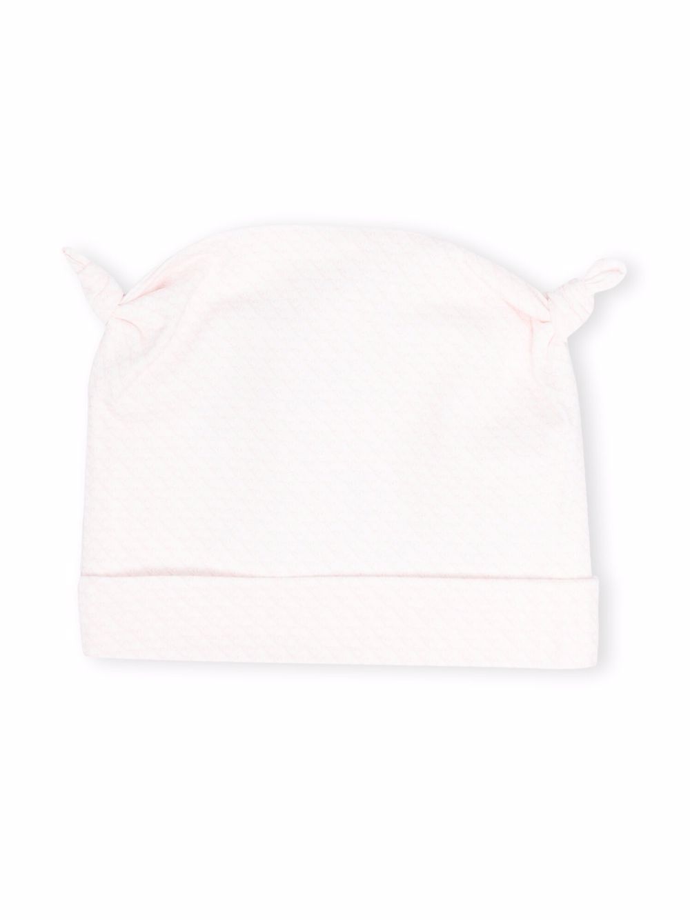 Emporio Armani Kids 耳朵设计细节套头帽 - 白色