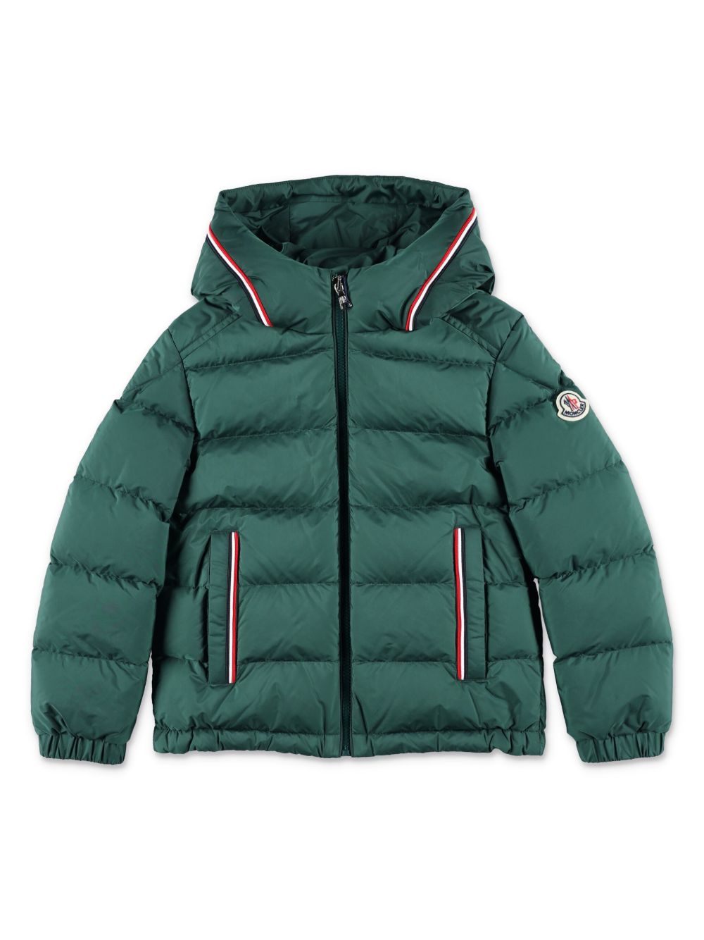 Moncler Enfant Merary logo贴花蓬松夹克 - 绿色