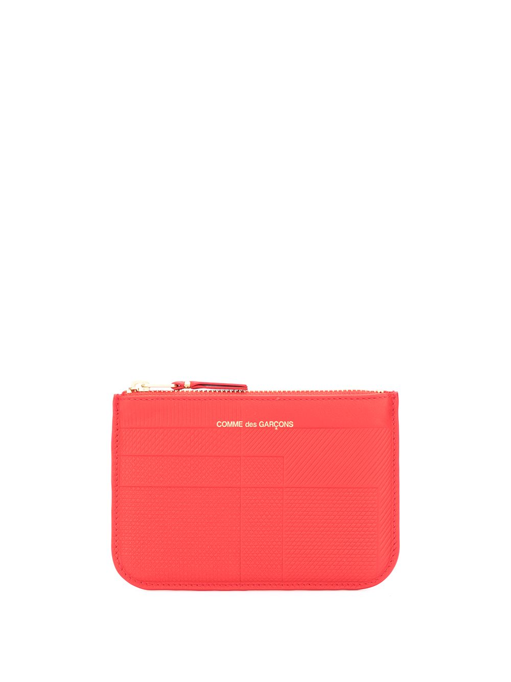 Comme Des Garçons Wallet Intersection 纹理皮质钱包 - 红色