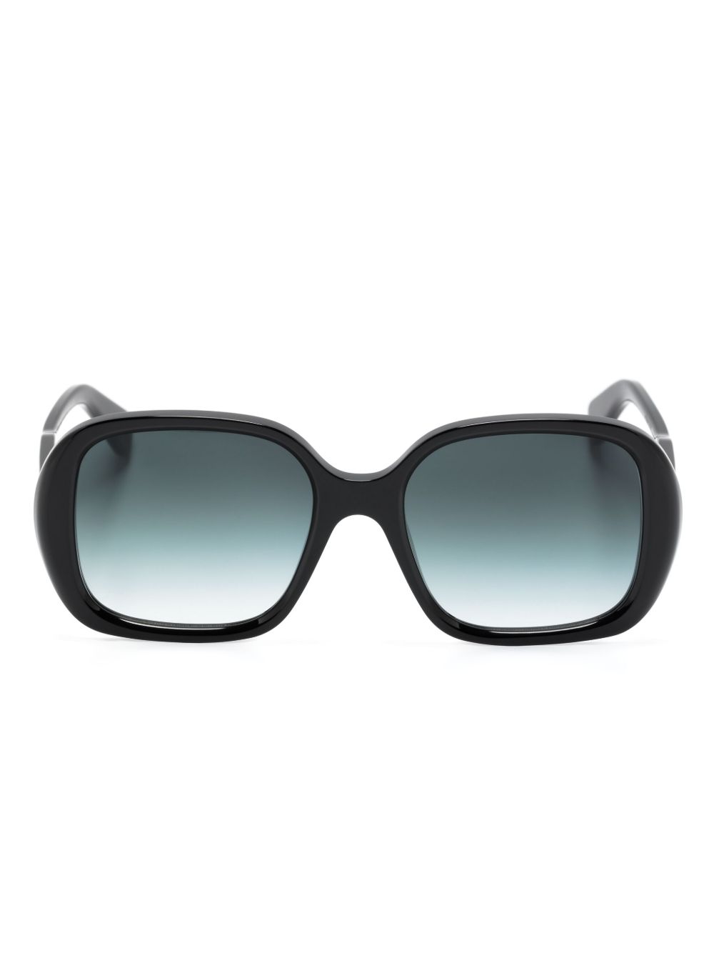 Chloé Eyewear 方框太阳眼镜 - 黑色
