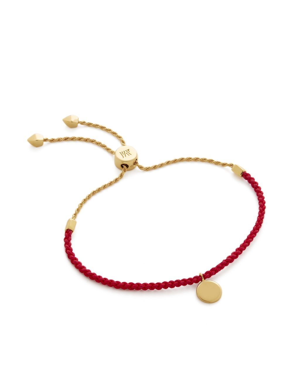 Monica Vinader logo标牌友谊手链 - 红色