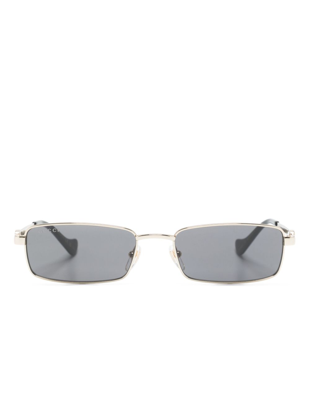 Gucci Eyewear 长方形框太阳眼镜 - 黑色