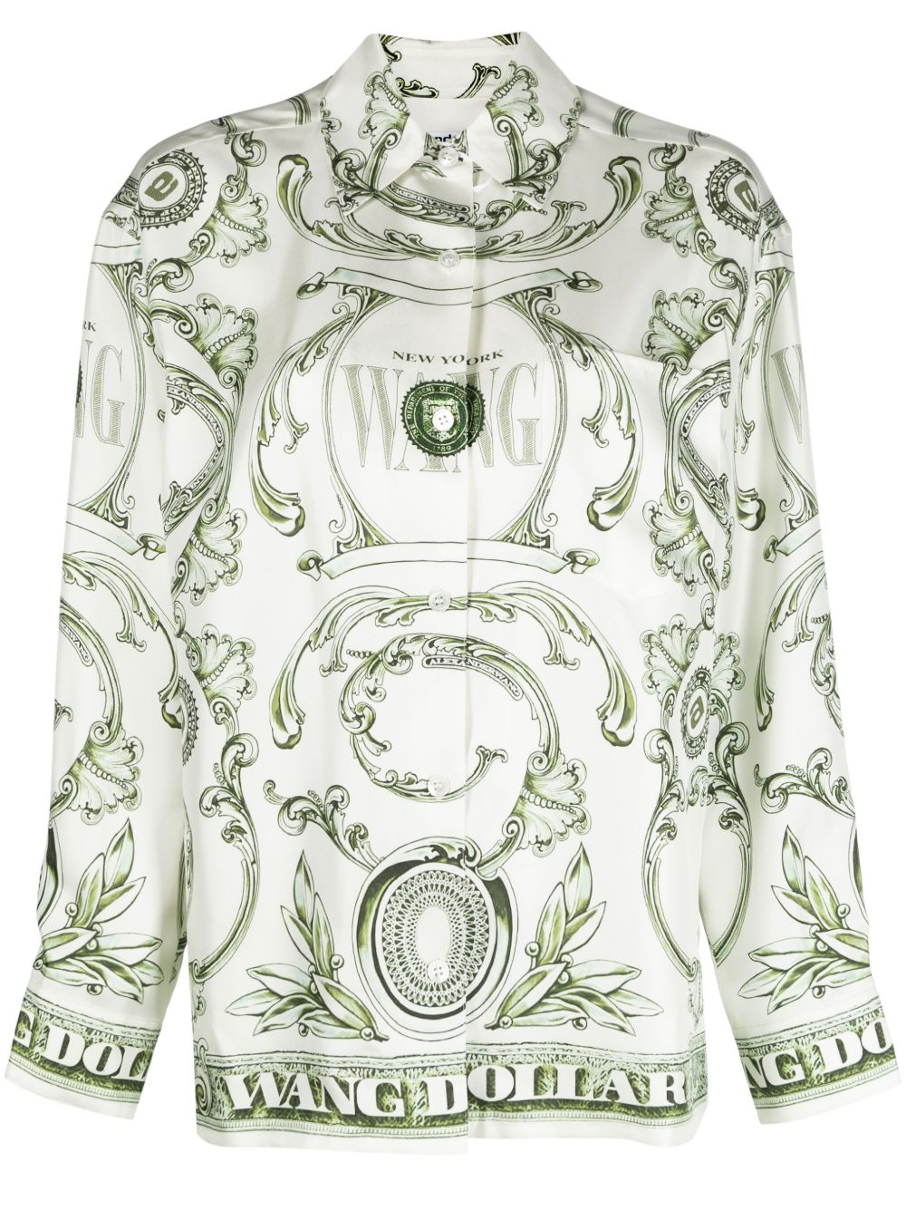 Alexander Wang Money 印花真丝衬衫 - 中性色