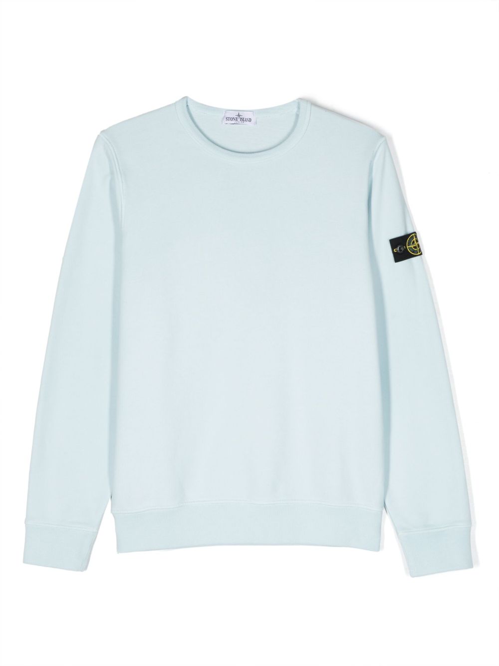 Stone Island Junior 罗盘图案棉卫衣 - 蓝色