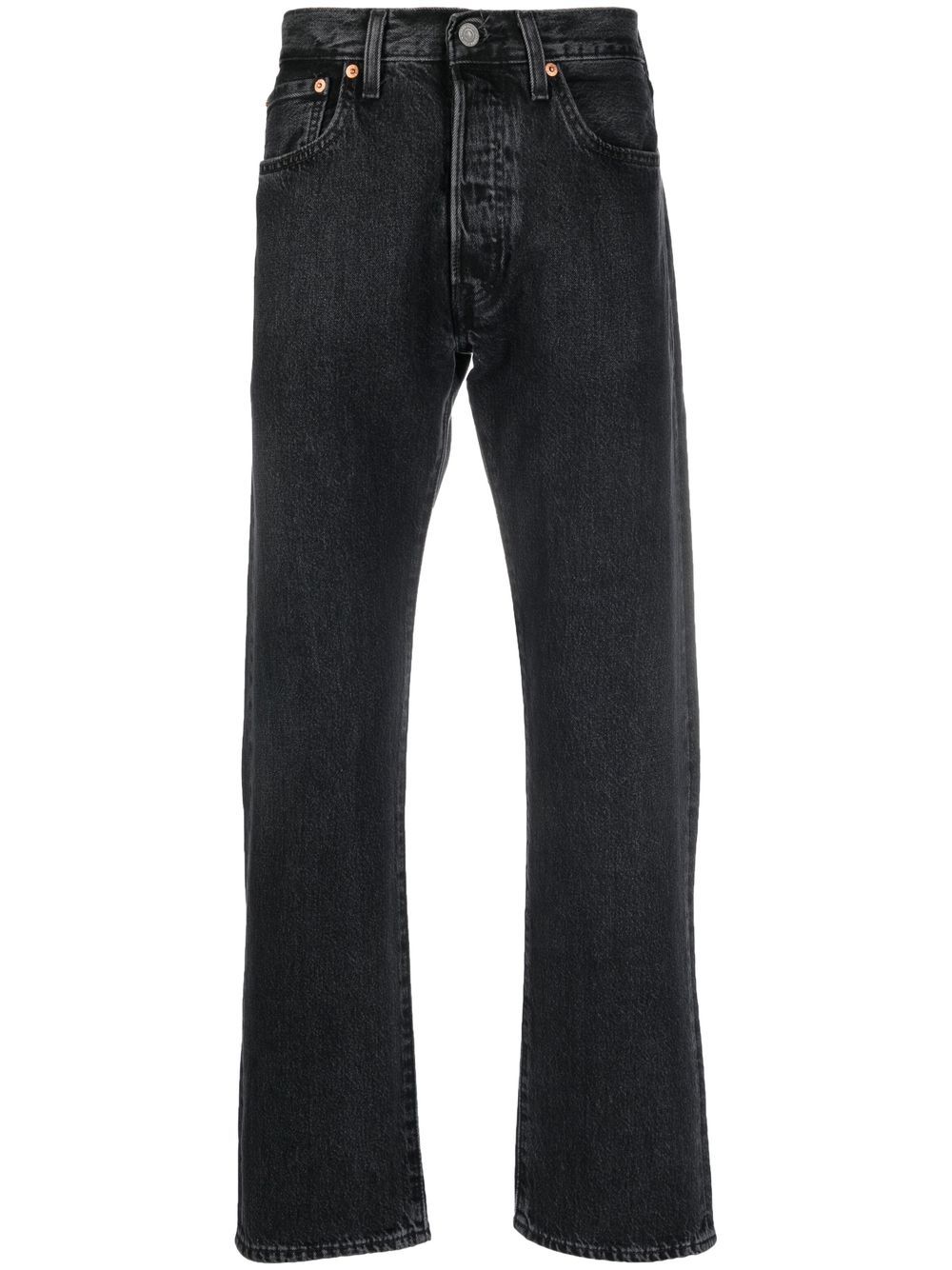 Levi's 低腰直筒牛仔裤 - 黑色