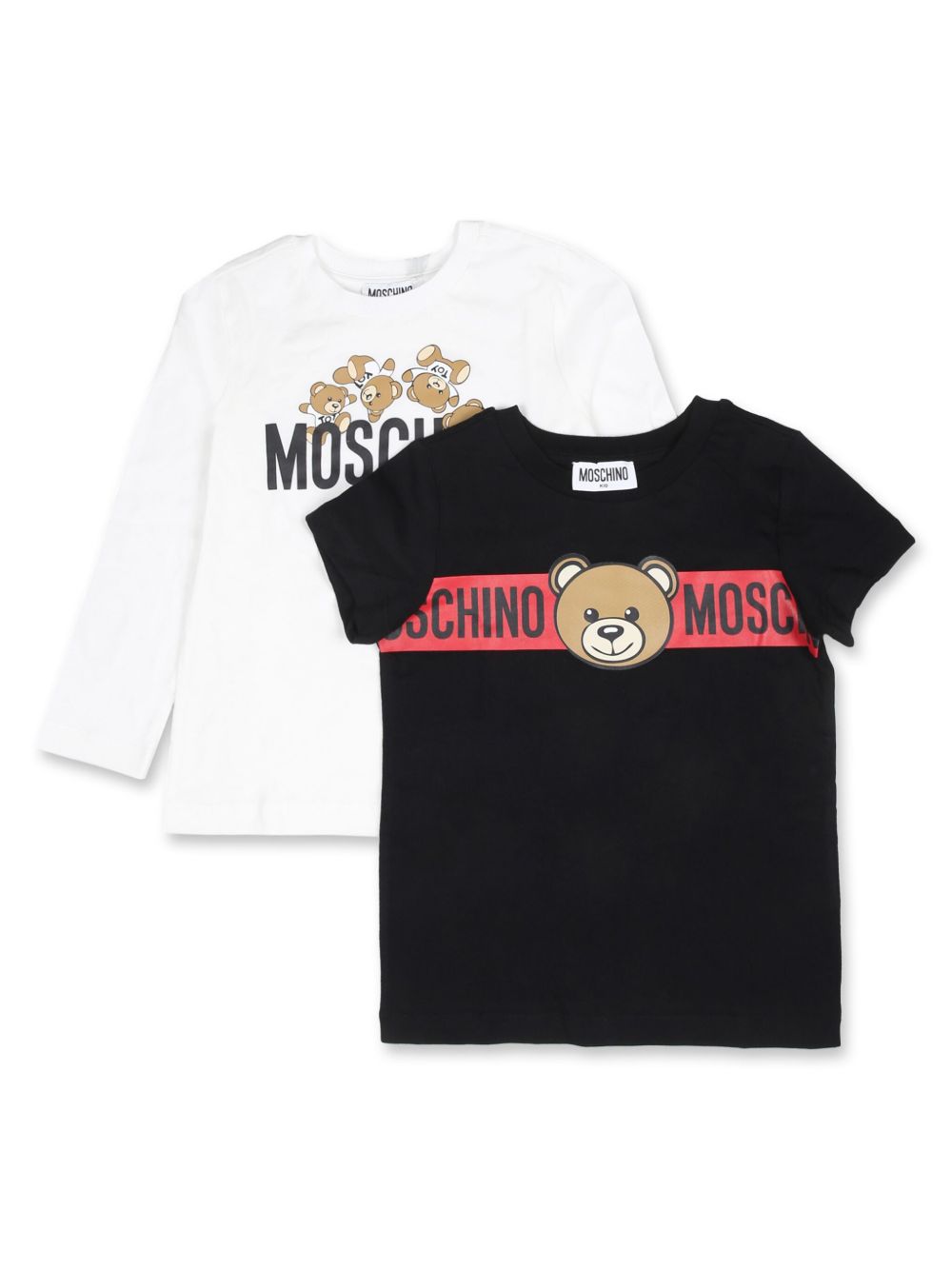 Moschino Kids Teddy Bear T恤（两件装） - 黑色