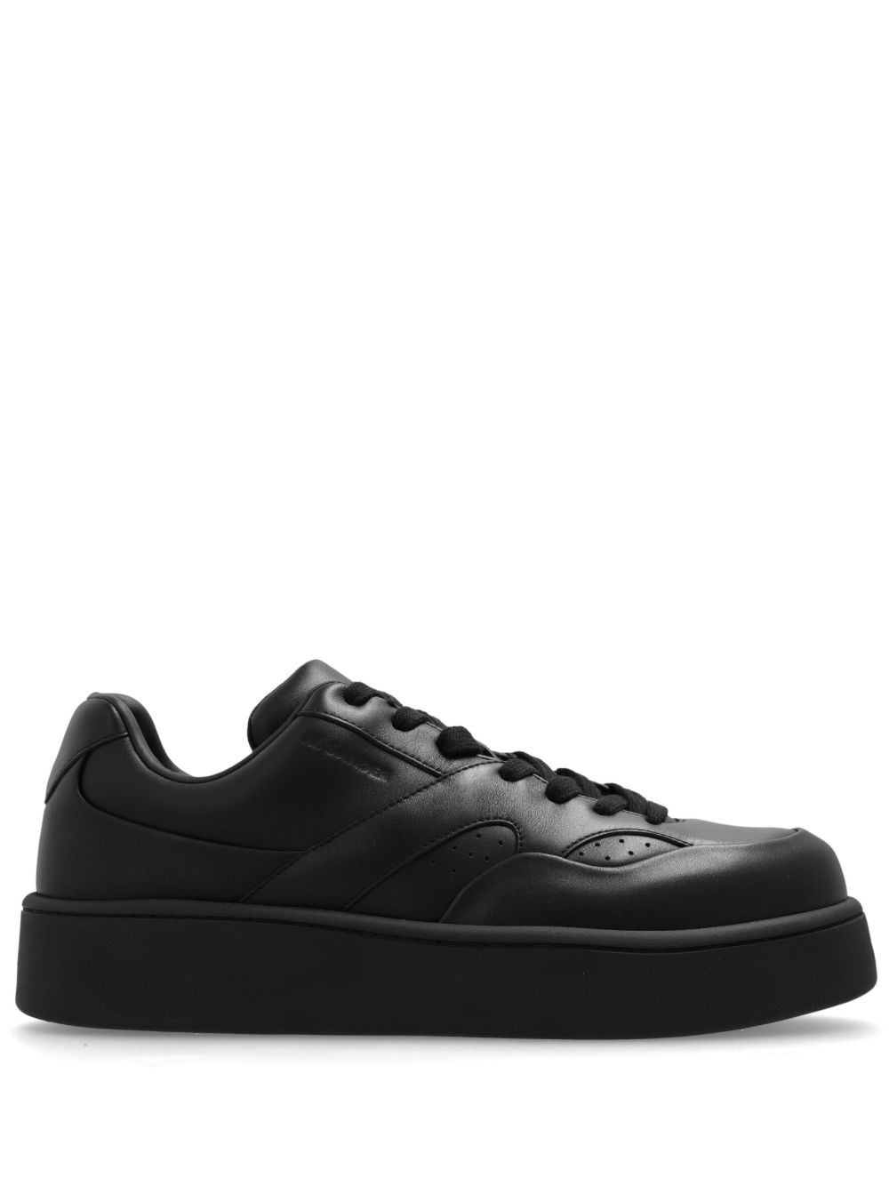 Jil Sander 皮质运动鞋 - 黑色