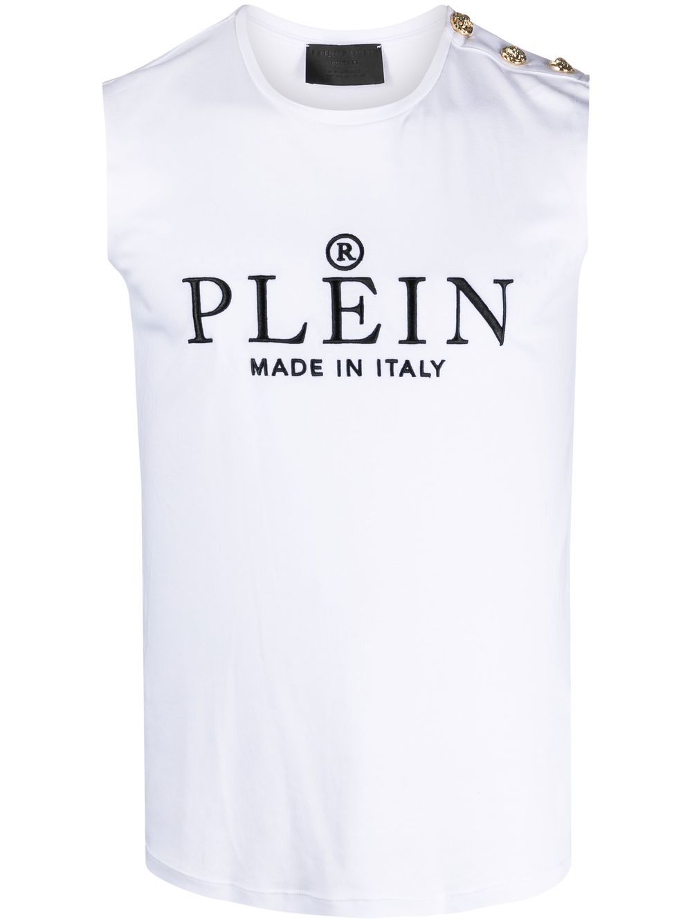 Philipp Plein logo印花坦克背心 - 白色
