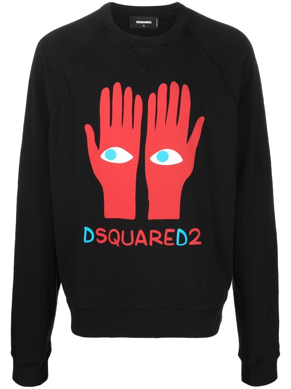 DSQUARED2 D2次方 logo图案印花卫衣 - 黑色