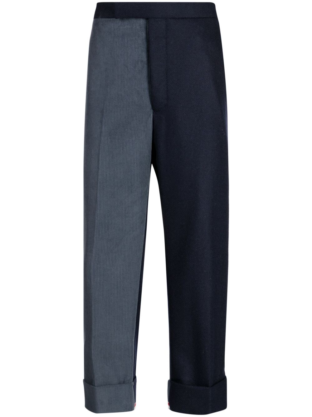 Thom Browne 双色露踝裤 - 蓝色