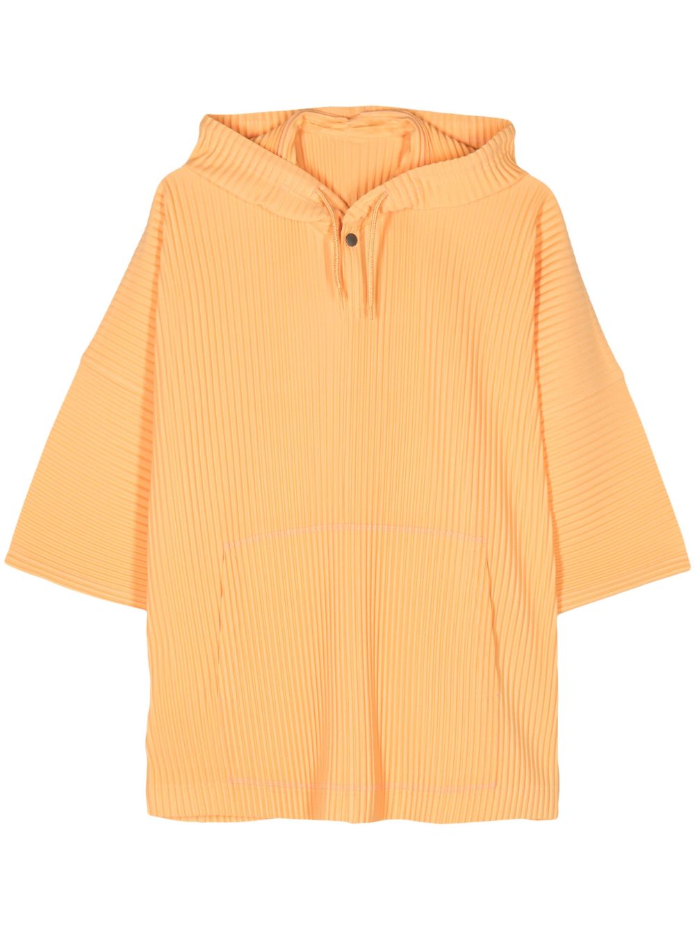 Homme Plissé Issey Miyake 百褶连帽衫 - 橘色