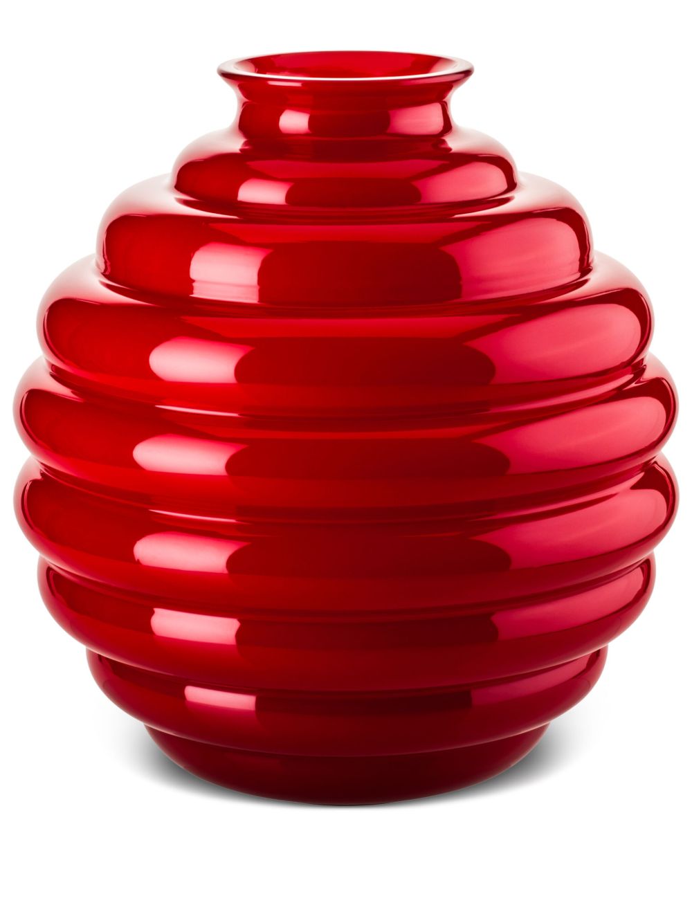 Venini Deco 花瓶（29厘米 x 26厘米） - 红色