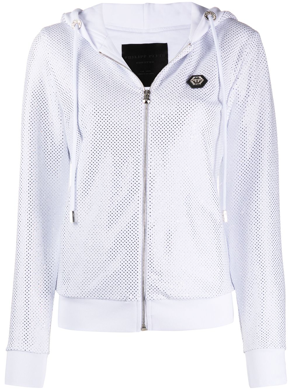 Philipp Plein Philipp Plein TM 镶嵌连帽衫 - 白色