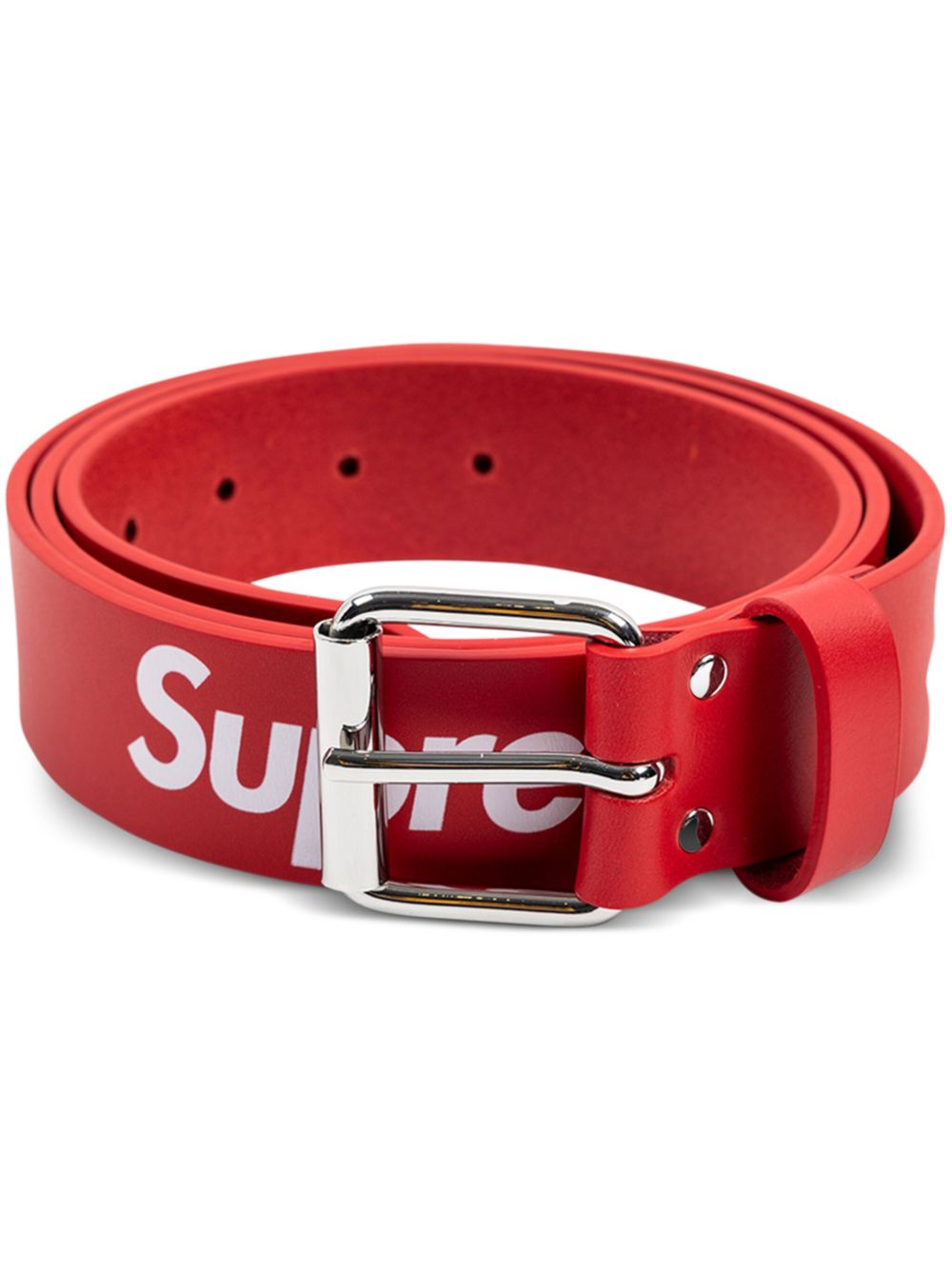 Supreme Repeat Red 皮质腰带 - 红色