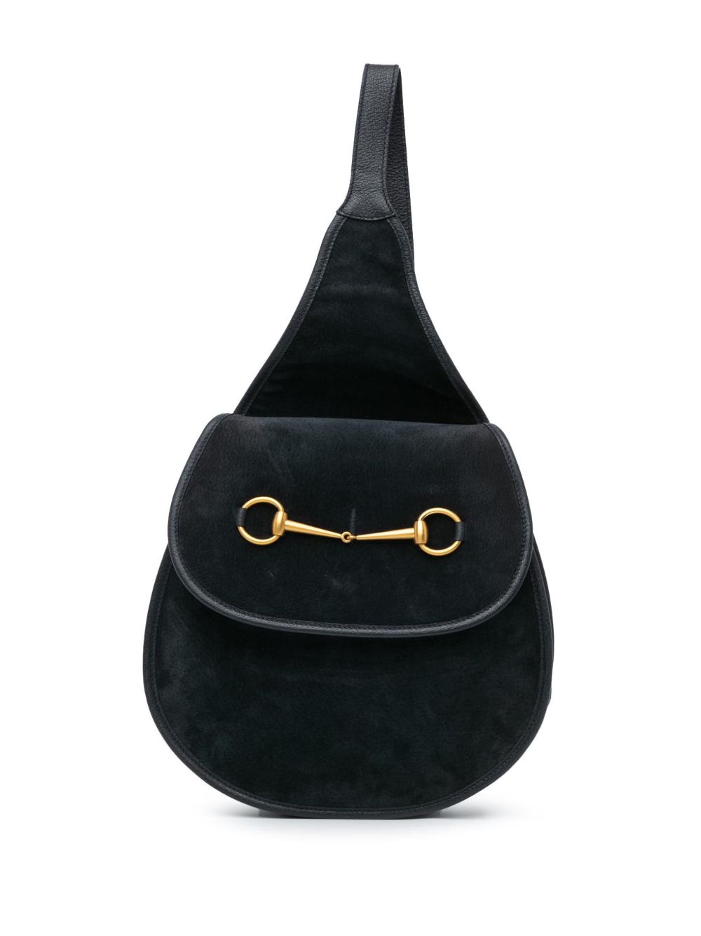 Gucci Pre-Owned Horsebit Sling 绒面皮斜挎包（2000-2015年典藏款） - 蓝色