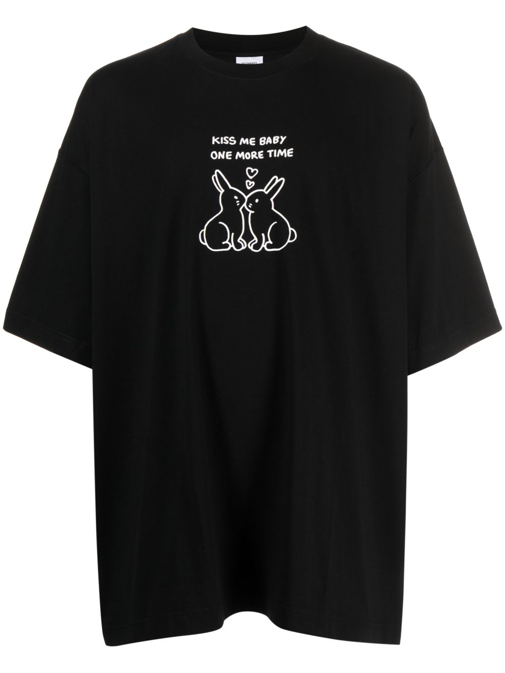 VETEMENTS 标语印花棉T恤 - 黑色