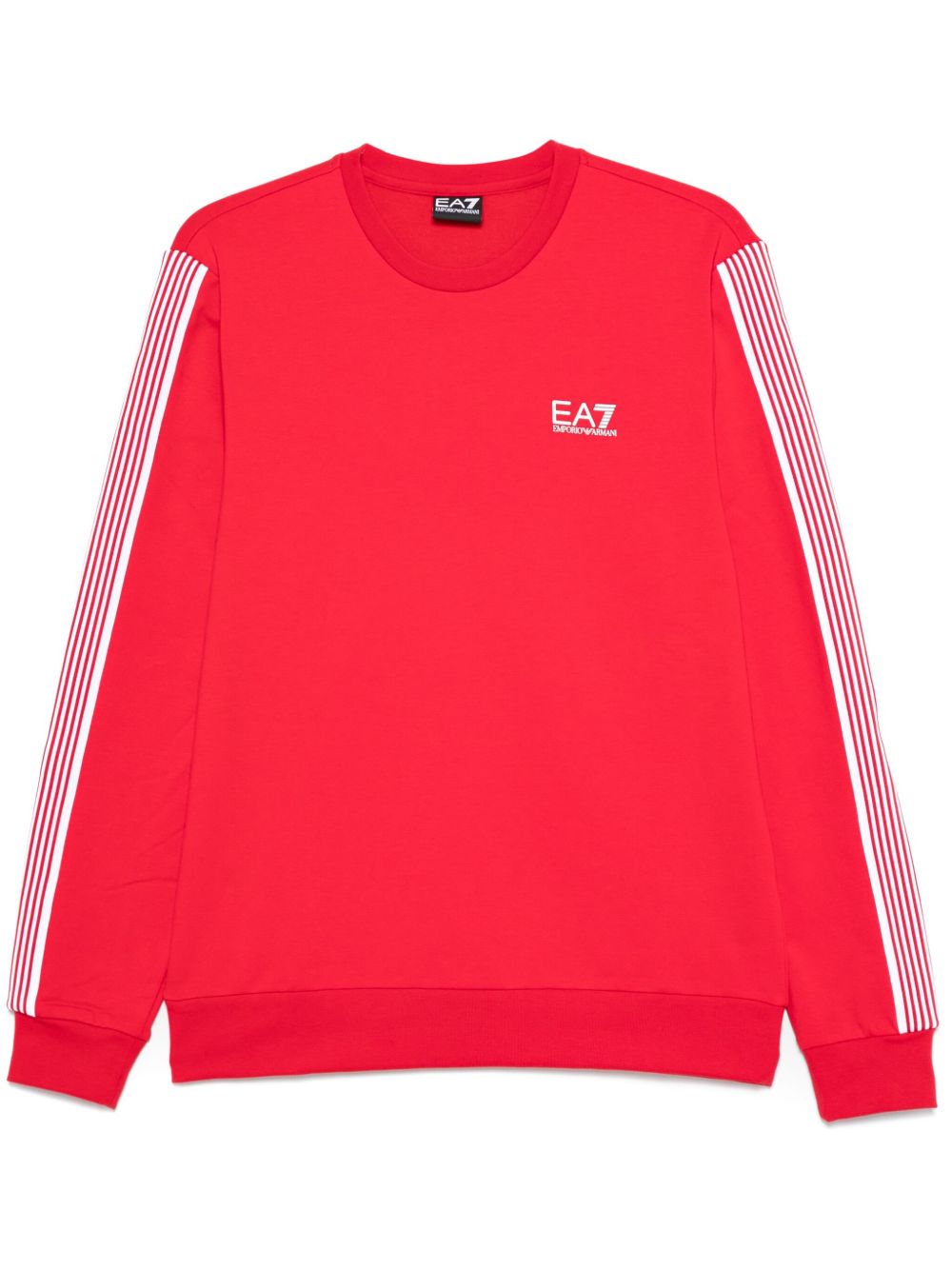 Ea7 Emporio Armani 橡胶logo棉卫衣 - 红色
