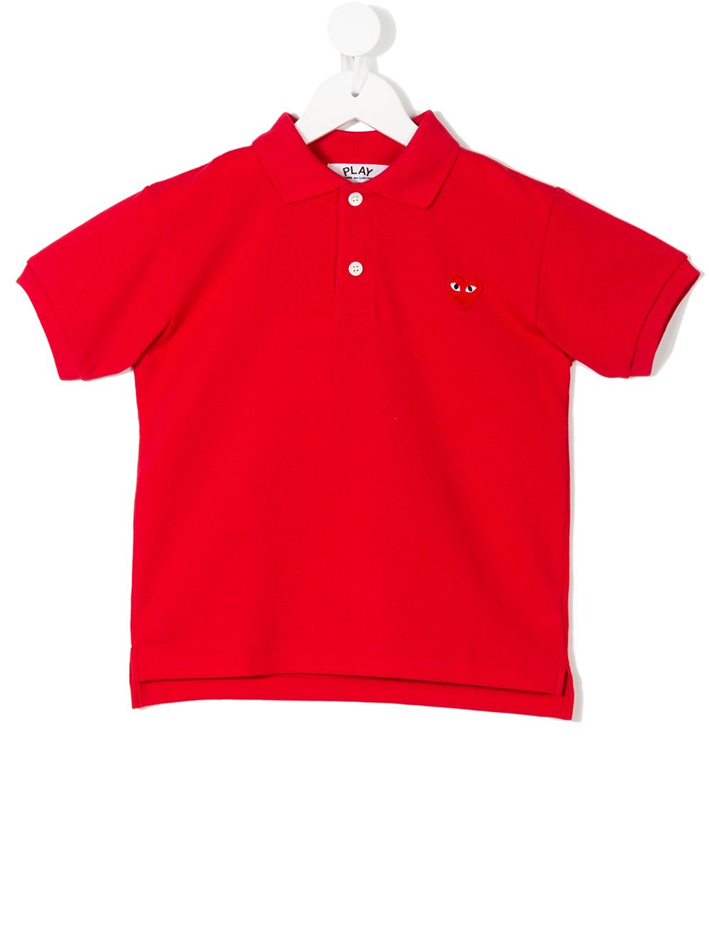 Comme Des Garçons Play Kids heart polo shirt - 红色