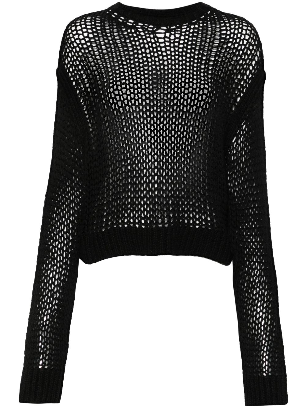 Rick Owens 粗针织毛衣 - 黑色