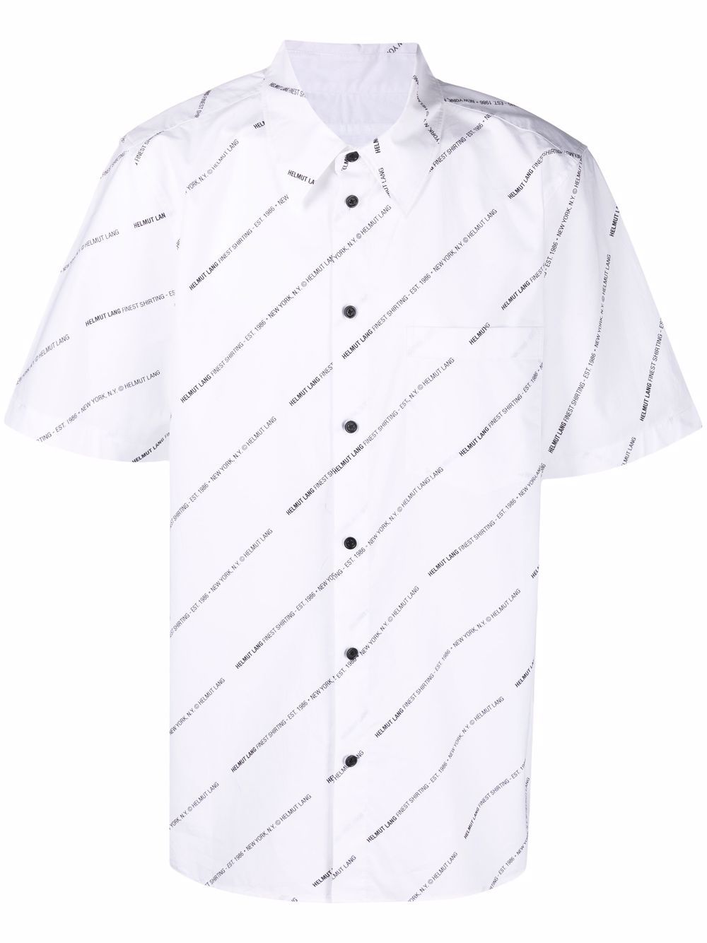 Helmut Lang logo印花衬衫 - 白色