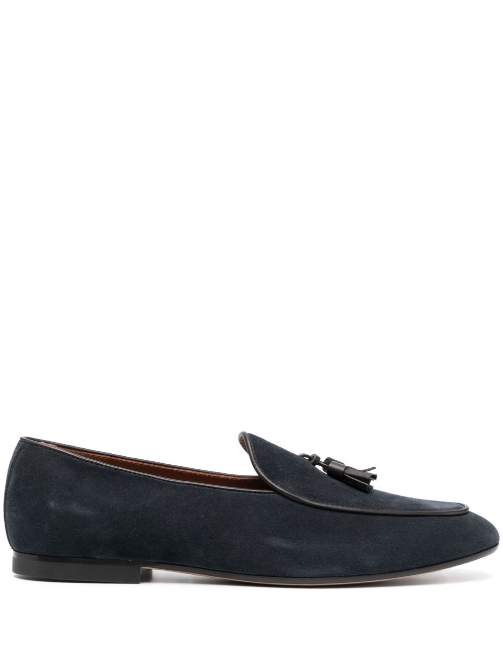 Tod's 流苏细节绒面皮乐福鞋 - 蓝色