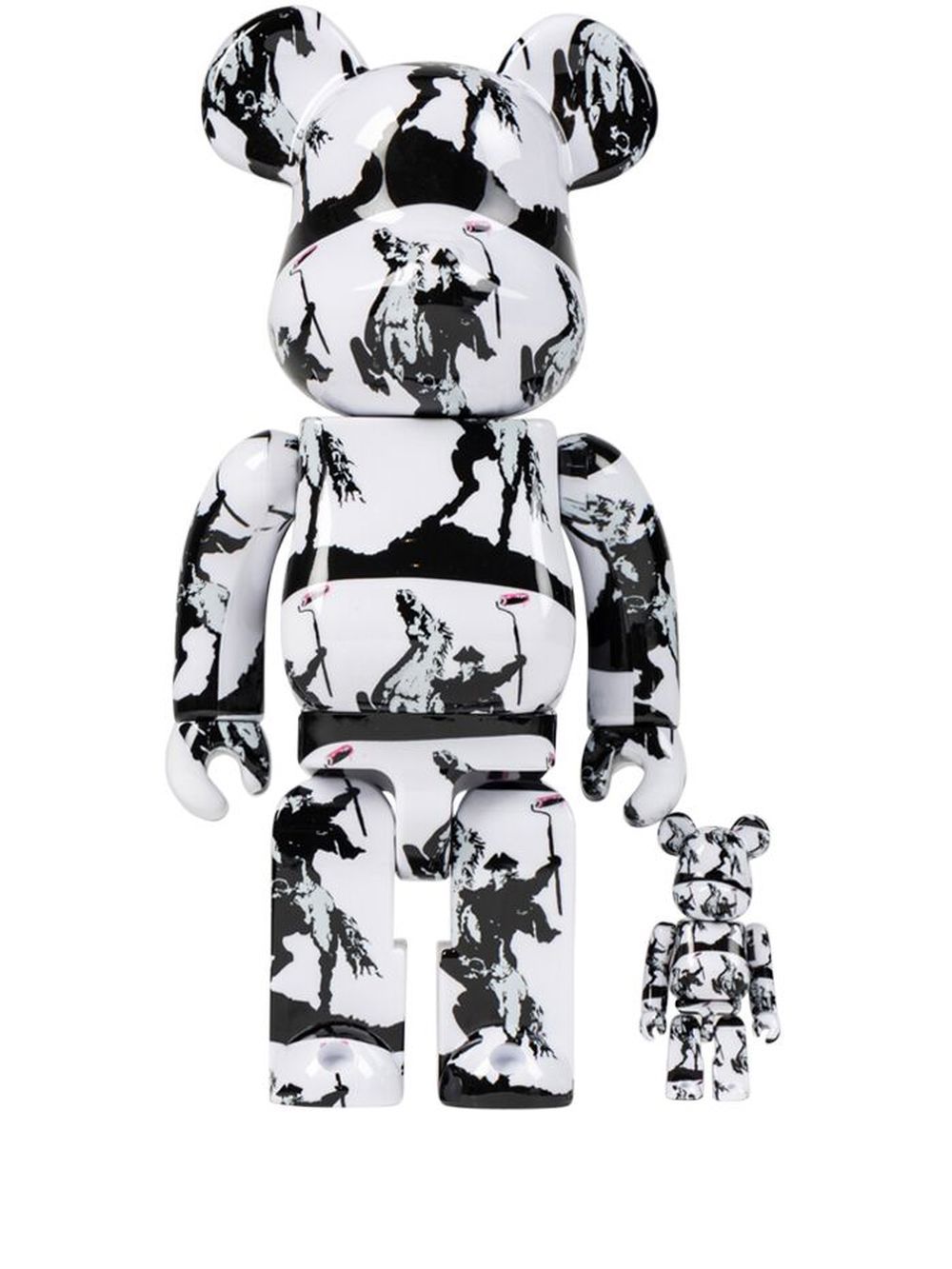 MEDICOM TOY x Brandalism Highwayman BE@RBRICK 100% & 400% 模型玩具套装 - 白色