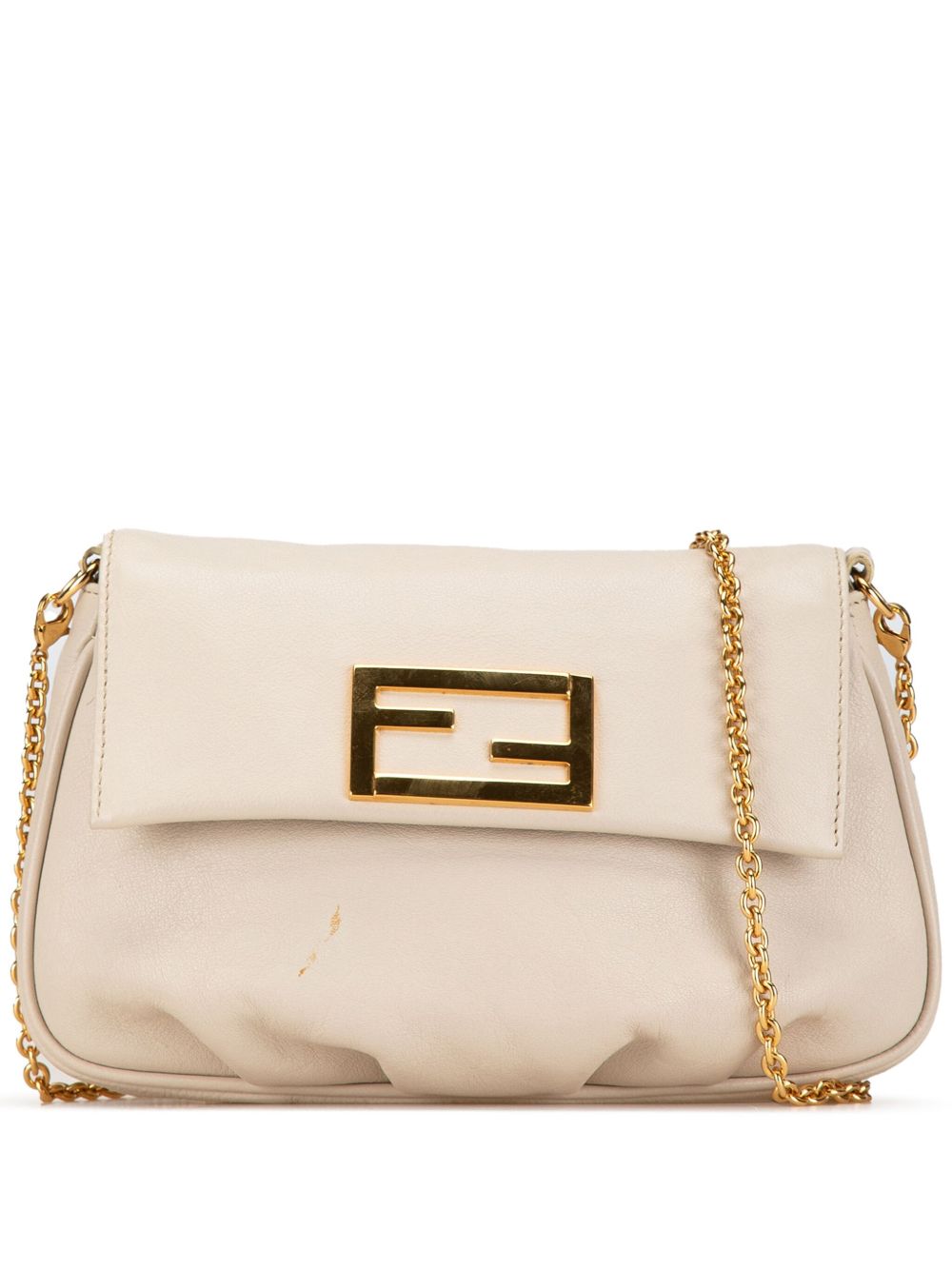 Fendi Pre-Owned Fendista Pochette 皮质斜挎包（2000-2010年典藏款） - 褐色