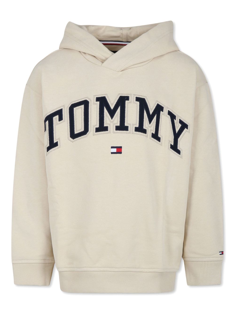 Tommy Hilfiger Junior 学院风logo刺绣连帽衫 - 中性色